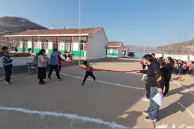 逐梦冬日，与你同行——九山镇白沙小学举办2023年冬季长跑越野赛图片