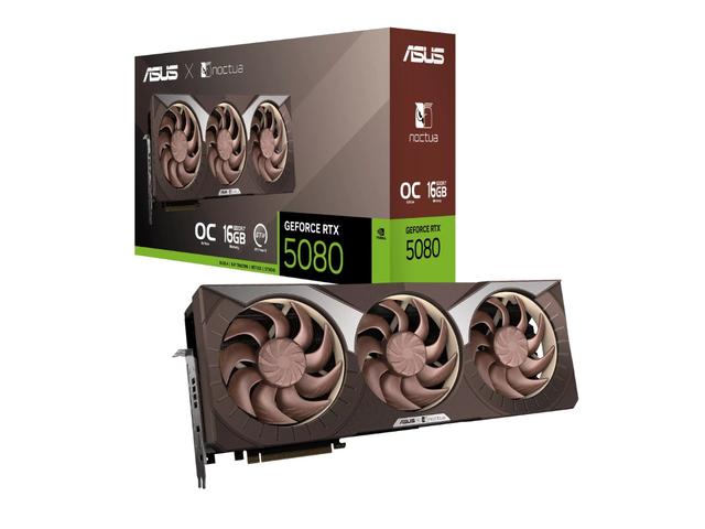 华硕发布RTX 5080 Noctua Edition显卡：配3个120mm猫头鹰风扇，厚度达4槽