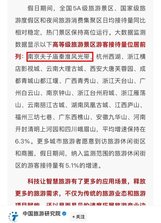 三大黄金周，夫子庙全国三连冠