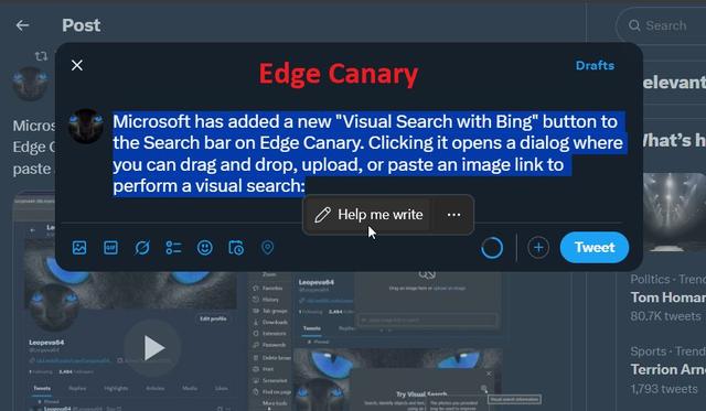 微软Edge测试新功能：选中文字即自动弹出Copilot AI 重写建议