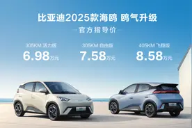 全系新增智能上下电功能和前排充电口，比亚迪2025款海鸥售价6.98万元起图片