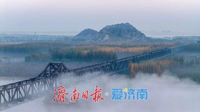 换个视角瞰济南，黄河平流雾美成“云端仙境”
