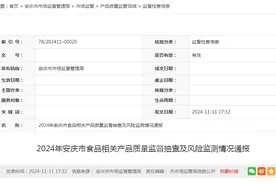 安徽省安庆市市场监督管理局通报2024年食品相关产品质量监督抽查及风险监测情况图片