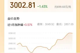突然暴跌！金价跌破3003美元/盎司图片