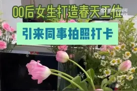 00后女生打造“春天工位”引围观！当代年轻人都在爆改工位，你是哪一种？图片
