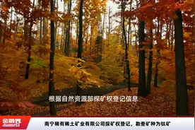 南宁稀有稀土矿业有限公司探矿权登记，勘查矿种为钛矿视频封面