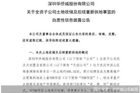 左手卖楼、右手退地，被担心ST的华侨城走到减法死胡同图片