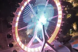 福州旗山湖摩天轮亮灯啦！图片