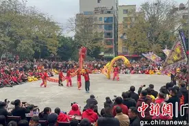 人大代表助力非遗传承 龙狮巡游点亮广西藤县新春图片