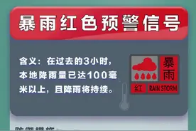深圳暴雨红色预警生效可停课图片