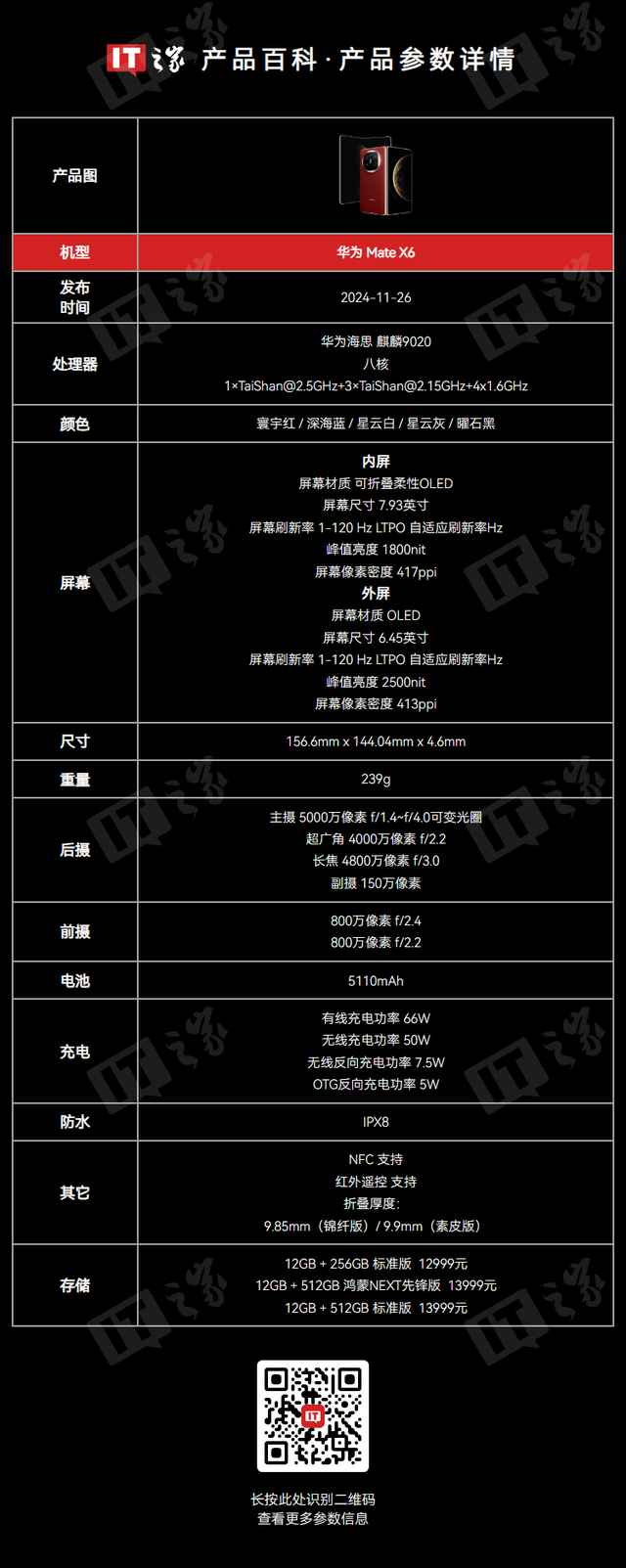 Mate X7？华为旗舰大折叠配置曝光，麒麟 9030、排期暂定 11 月