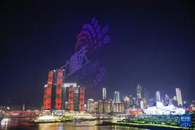 重庆启动常态化无人机灯光秀展演图片