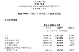 财鑫闻丨股价飙升！理想汽车一口气填平五年亏损，实现了“小任务”图片