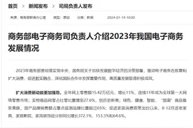 商务部电子商务司负责人介绍2023年我国电子商务发展情况图片