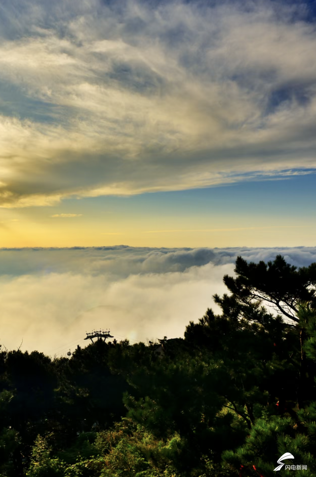 组图丨泰山云雾锁峰峦 静谧景致醉游人