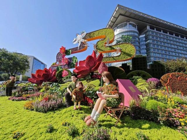 纪念抗战胜利80周年主题花坛亮相！打卡指南→