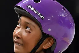 谁与争锋！济南15岁滑板小花崔宸曦闯进巴黎奥运会图片
