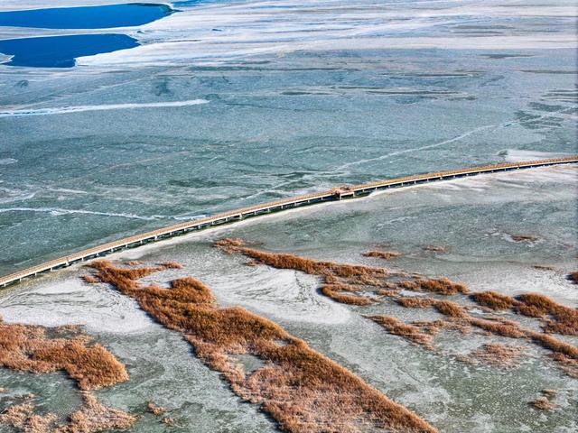 组图丨红崖山水库：冰湖灵动 生机盎然
