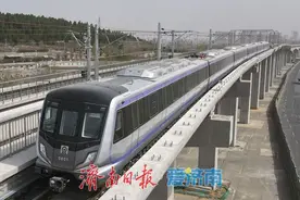 首列车上线高架段，济南轨交8号线试验调试将启动图片