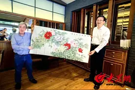 巨野工笔牡丹画 花开“一带一路”图片