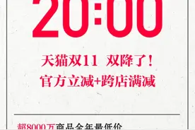 天猫双11今晚8点开启，代号“双降”，网友：真香！图片