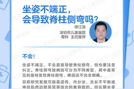 一问医答 | 坐姿不端正，会导致脊柱侧弯吗？图片