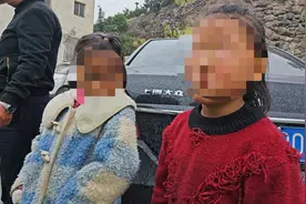 父母在外地打工，8岁姐姐带着6岁妹妹欲骑行80公里找父母，幸被交警送回图片