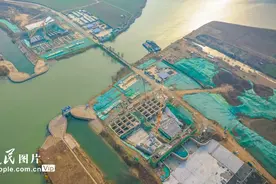 江苏沭阳：重点水利工程建设正酣图片