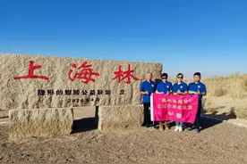 在内蒙古的沙漠里，有了“上海林”“闵行林”，还有……图片