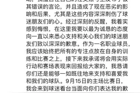 “灯泡门”后续：蔡慧康遭海港处罚，承诺将在看台前当面致歉图片
