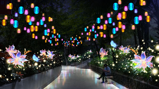 多巴胺灯海点亮越秀！来广州过个最炫彩的新年