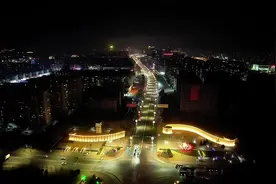汶上县：华灯初上夜未央 霓虹璀璨耀中都图片
