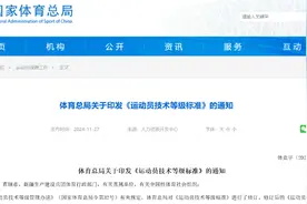 国家体育总局相关人士解读新修订的《运动员技术等级标准》图片