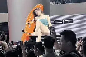 成都车展车模大尺度动作引争议，品牌客服回应！图片