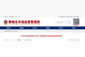 山东省聊城市市场监管局发布2024年家用燃气灶产品质量市级监督抽查结果图片