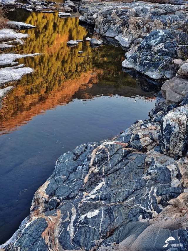 组图丨泰山彩石溪初冬 溪水与暖阳织就轻缓诗意