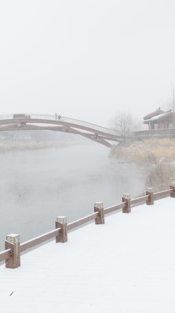 清河之洲，在河之洲看雪景！