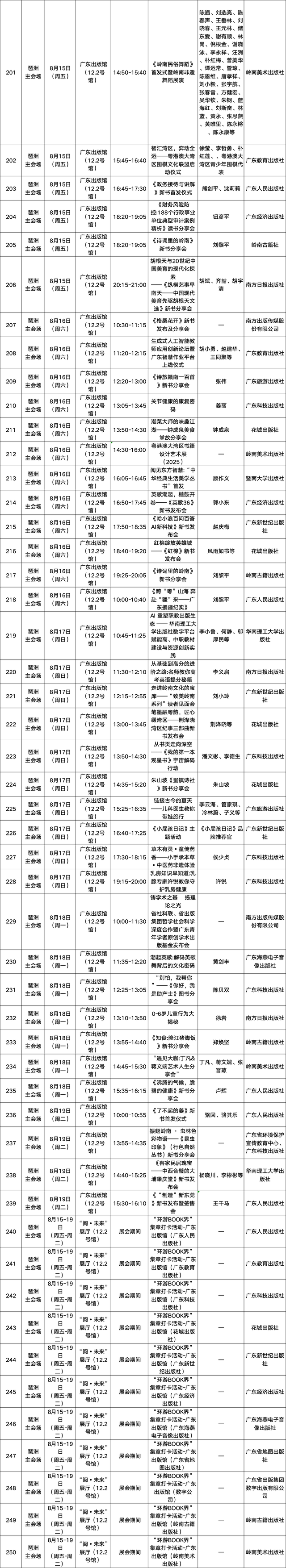请查收！2025南国书香节活动总表新鲜出炉→