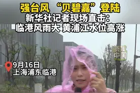 秀我中国｜强台风 “贝碧嘉”登陆，新华社记者现场直击：临港风雨大 黄浦江水位高涨图片