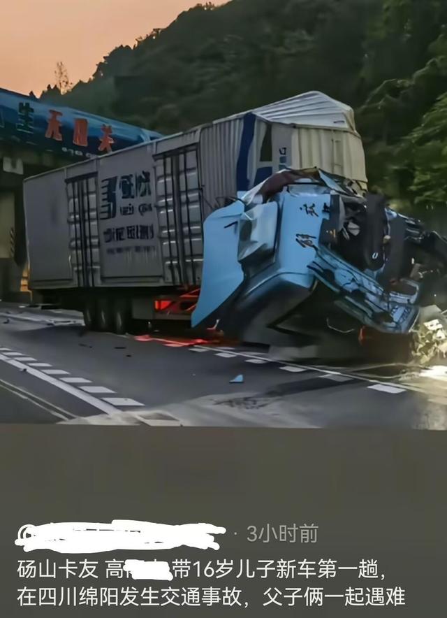 司机带16岁儿子出车遇事故双双遇难