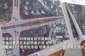 中企承建的科特迪瓦首条快速公交项目开工图片