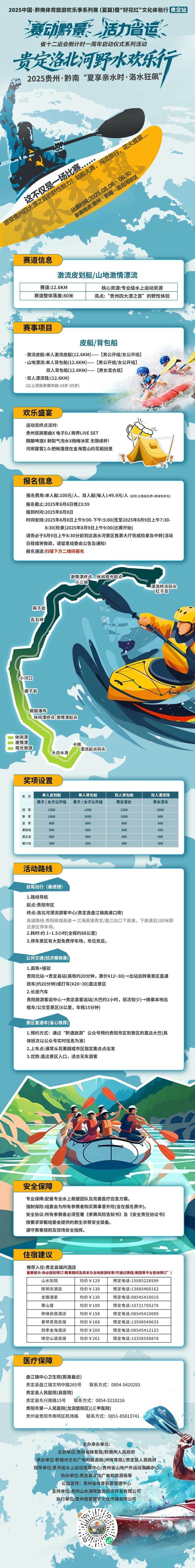 水上狂欢蓄势待发！“洛水狂飙”赛事将于8月9日在贵定洛北河举行