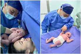 当分娩的战场有了爸爸的陪伴：孩子出来的一瞬间，他比妻子先流下眼泪图片