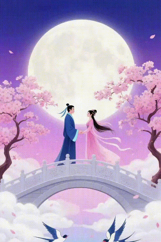 团团邀请你们一起过七夕啦！在梦华录街区开启浪漫闯关之旅