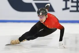 （体育）短道速滑——世锦赛：刘少林止步男子500米复活赛四分之一决赛图片