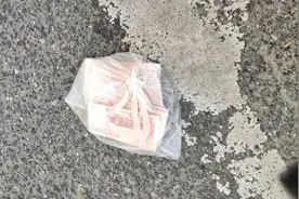 真的！“我在马路上捡到一袋钱”图片