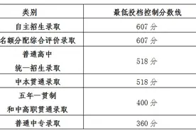 上海2024中考最低投档分数线确定：自招、名额分配607分，普高518分图片