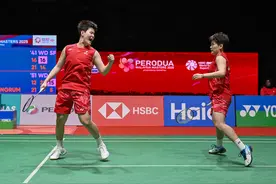 （体育）羽毛球——马来西亚大师赛：刘圣书/谭宁晋级女双决赛图片