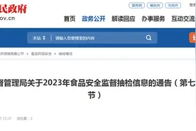 福建省福清市市场监督管理局关于2023年食品安全监督抽检信息的通告（第七期）（餐饮环节）图片