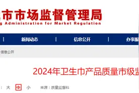 山东省聊城市市场监管局公布2024年卫生巾产品质量市级监督抽查结果图片